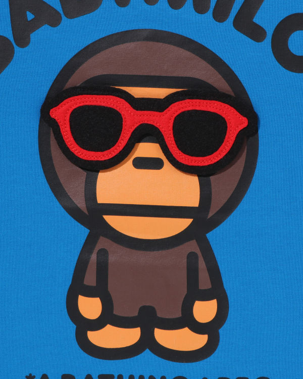 Camiseta Bape Milo Sunglass Patched Niños Azul Real Azules | AVKUH-2740