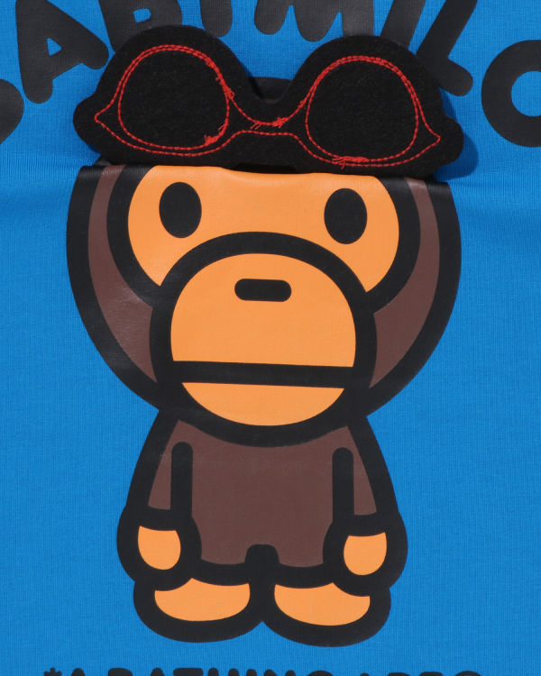 Camiseta Bape Milo Sunglass Patched Niños Azul Real Azules | AVKUH-2740