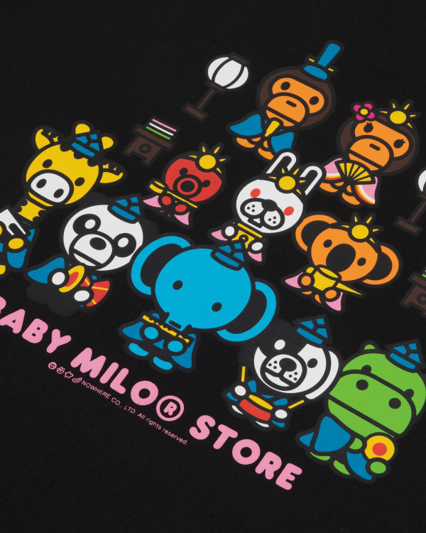 Camiseta Bape Milo boxy fit Mujer Negras | ZGAEI-4215