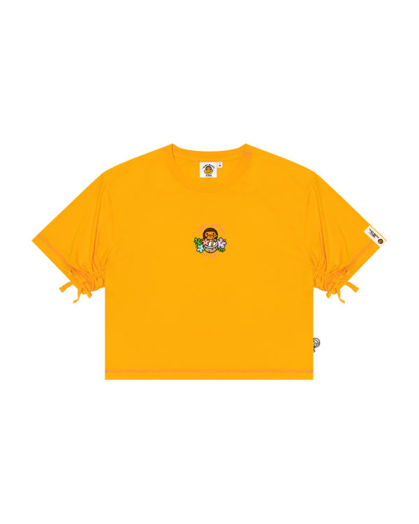 Camiseta Bape Milo cropped fit Mujer Amarillo | UDHRI-6385