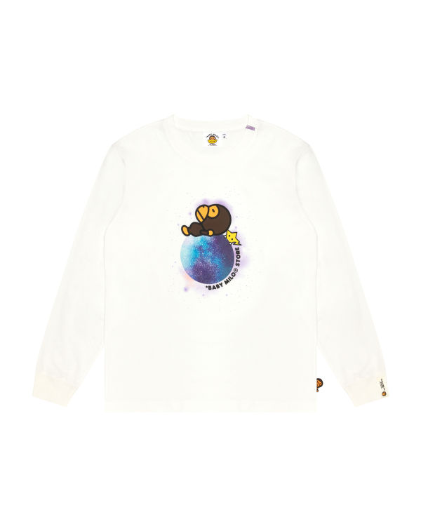 Camiseta Bape Milo graphic long sleeve Mujer Blancas | MNDPY-5729