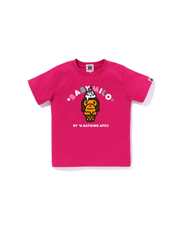 Camiseta Bape Milo ice cream Niños Rosas | SKPWI-1740