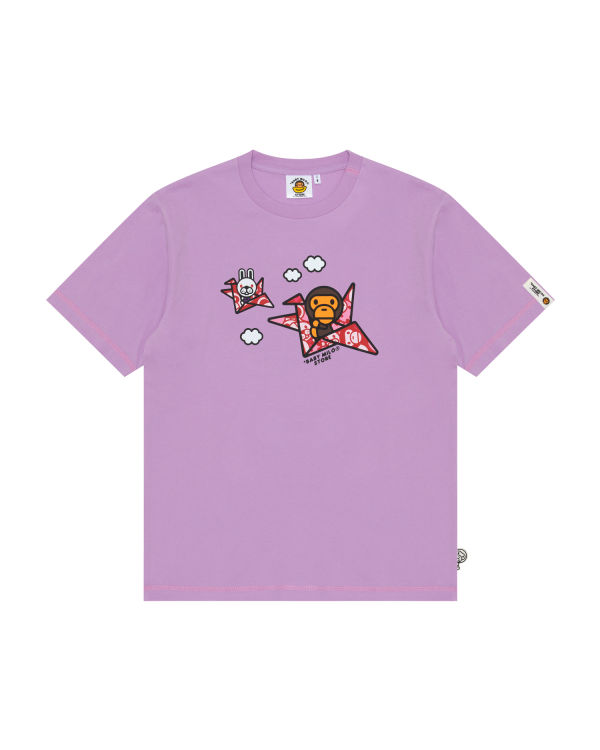 Camiseta Bape Milo print Hombre Moradas | GLRQX-3765