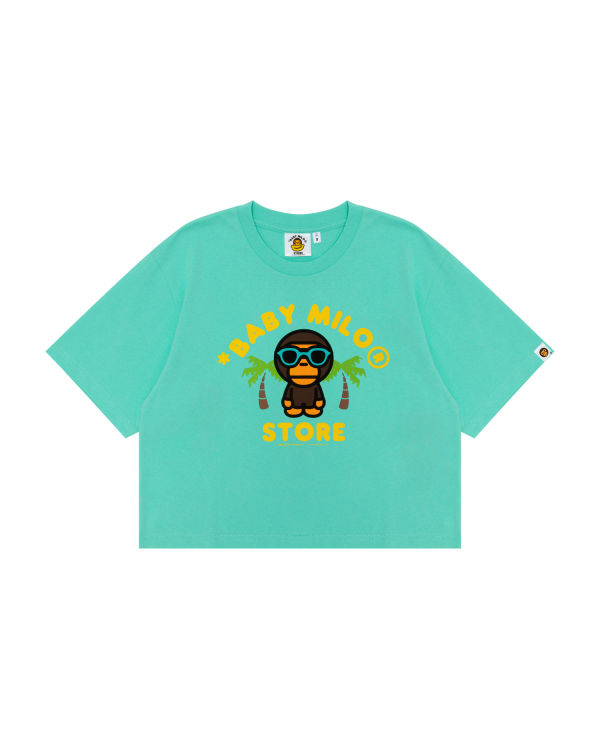 Camiseta Bape Milo printed Mujer Verde Menta | VHEDL-4328