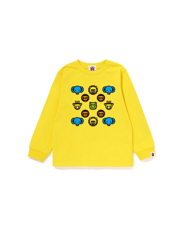 Camiseta Bape Milogram L/S Niños Amarillo | IRGFY-0365