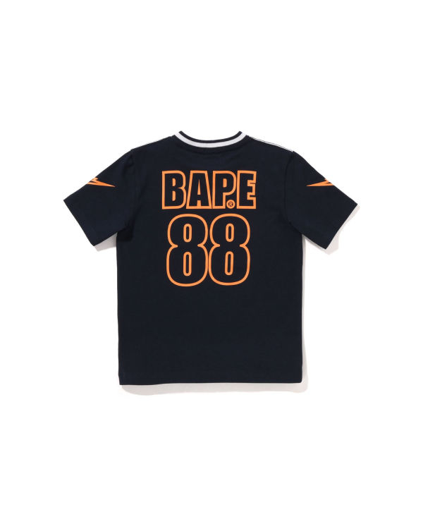 Camiseta Bape Moonface Football Niños Azul Marino Azules | VJOFG-1042