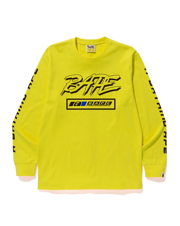 Camiseta Bape Motor Deporte Hombre Amarillo | WHTPR-4856