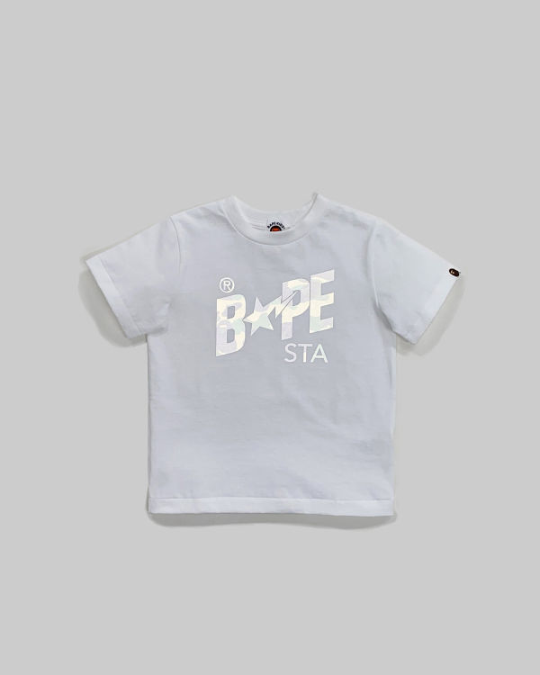 Camiseta Bape Reflector 1st Camo Sta Logo Niños Blancas | WPHFZ-3918