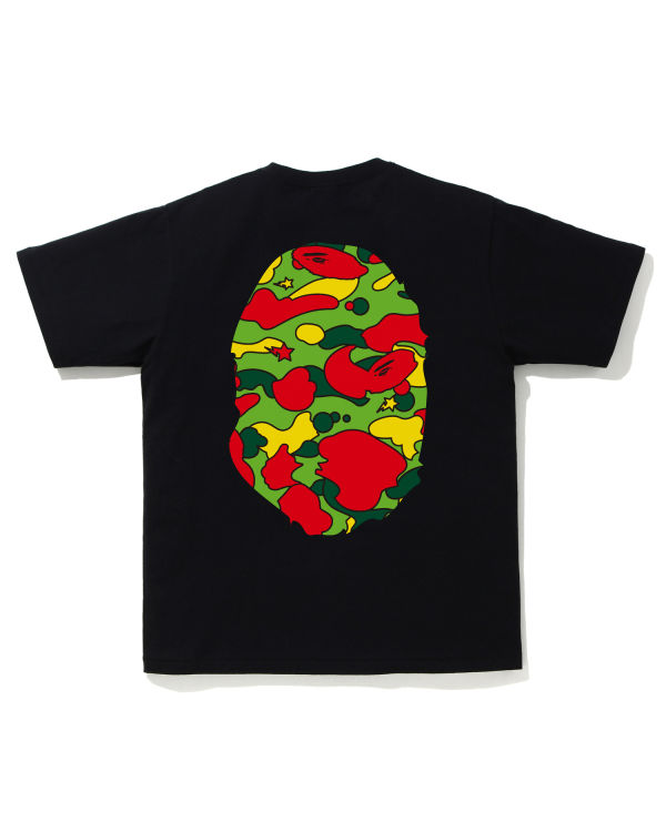 Camiseta Bape STA Camo Big Ape Head Hombre Negras | IQKHY-5620