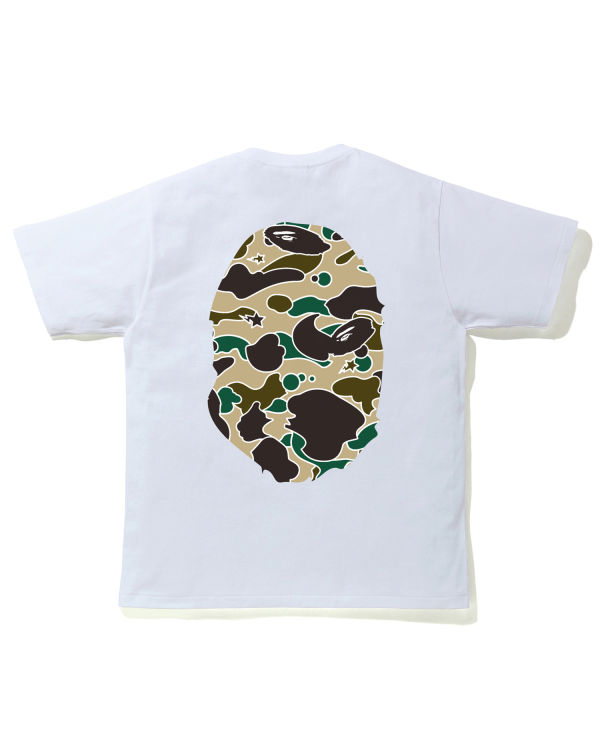 Camiseta Bape STA Camo Big Ape Head Hombre Blancas | XMGWQ-8029