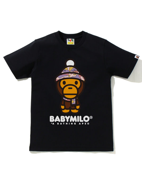 Camiseta Bape STA Camo Milo Invierno Mujer Negras | AYLTN-2418