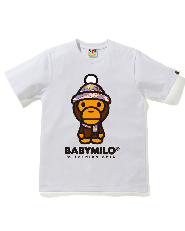 Camiseta Bape STA Camo Milo Invierno Mujer Blancas | GWLRQ-5134