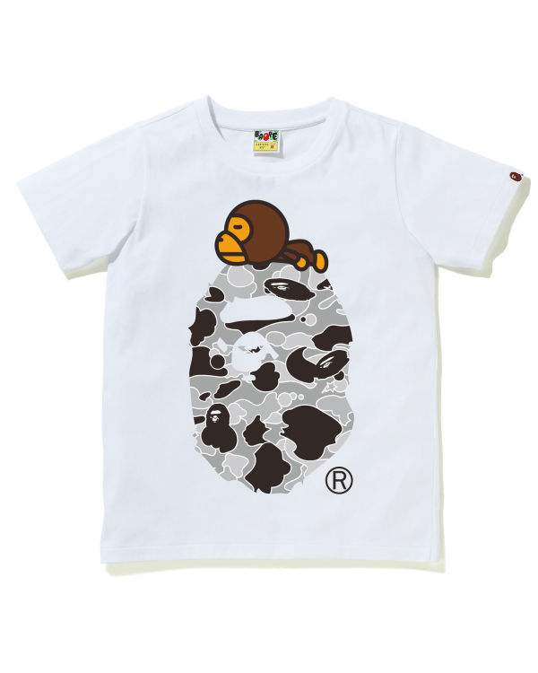 Camiseta Bape STA Camo Milo On Big Ape Mujer Blancas | WPFEZ-6203