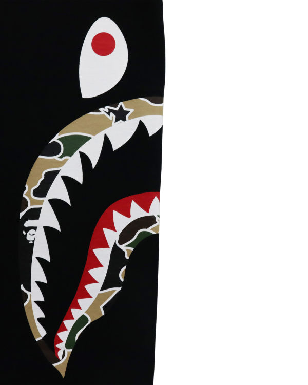 Camiseta Bape STA Camo Side Shark Hombre Negras | APXRM-6094