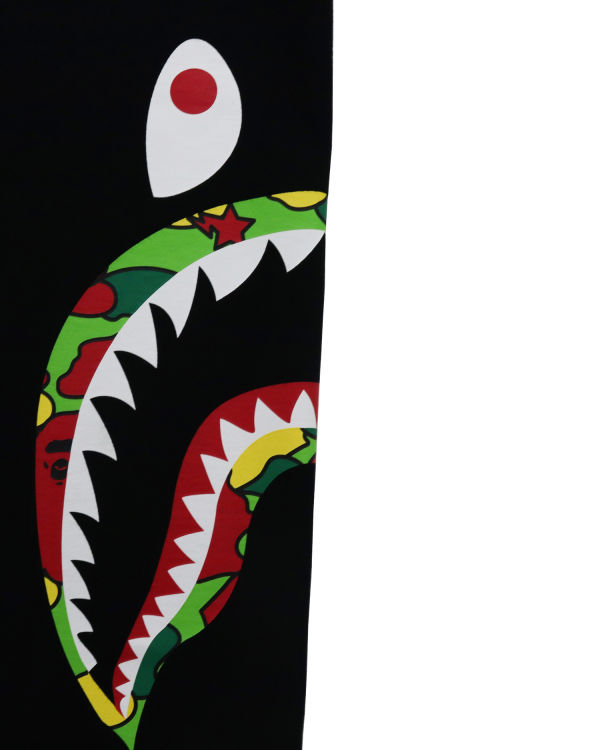 Camiseta Bape STA Camo Side Shark Hombre Negras | XHFSE-4067