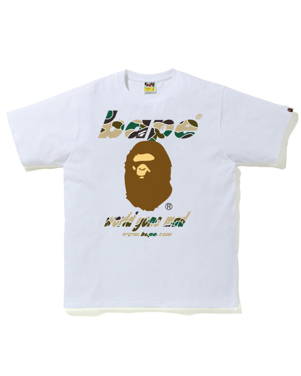 Camiseta Bape STA Camo WGM Ape Head Hombre Blancas | UAYEL-5068