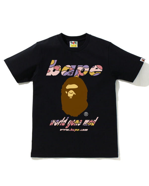 Camiseta Bape STA Camo WGM Ape Head Mujer Negras | RYHIS-1546