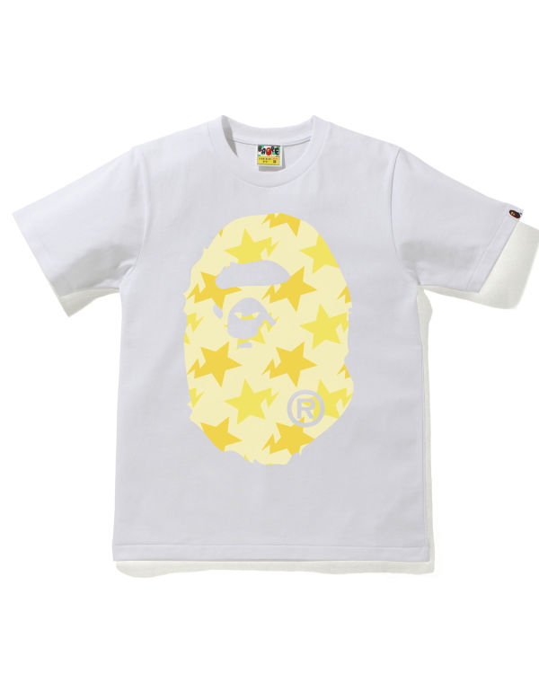 Camiseta Bape STA Pattern Big Ape Head Mujer Blancas | IVREM-6531