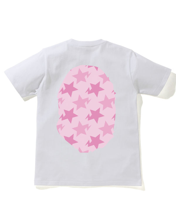 Camiseta Bape STA Pattern Big Ape Head Mujer Blancas | RUWIF-1328