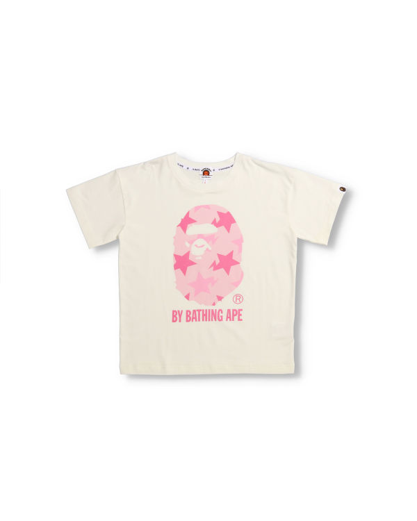 Camiseta Bape STA Pattern Oversized Niños Rosas | FETDY-8901