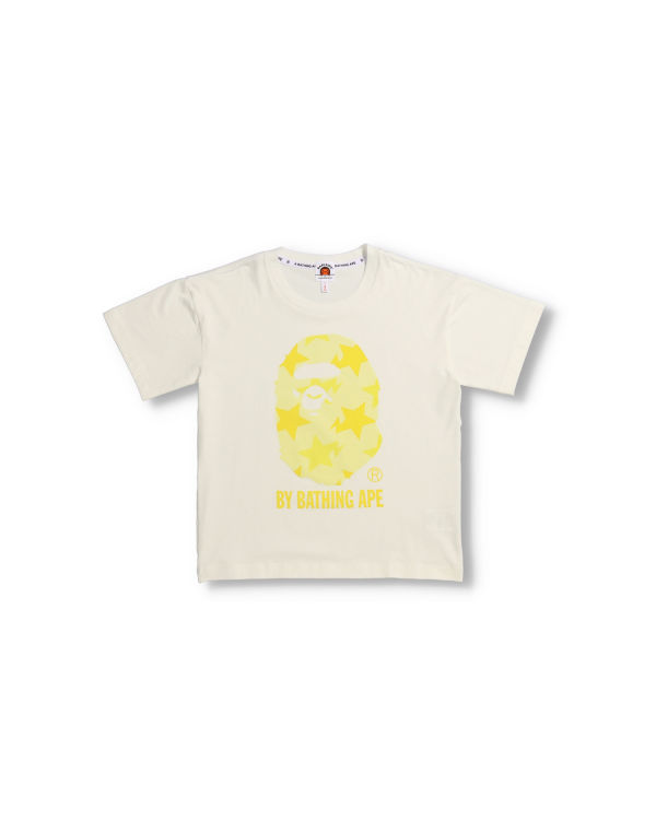 Camiseta Bape STA Pattern Oversized Niños Amarillo | SUXVA-8243