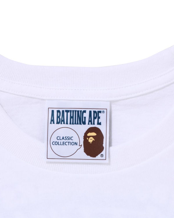 Camiseta Bape Shadow L/S Hombre Blancas | UBVKE-4153