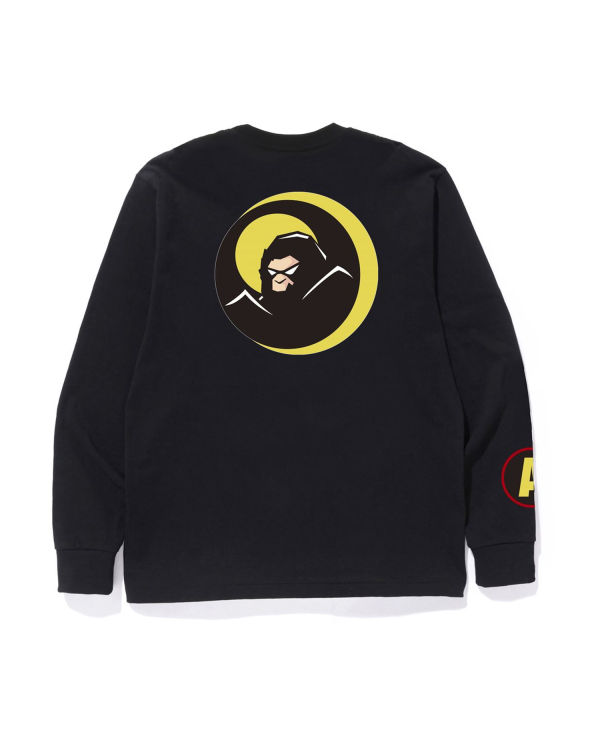 Camiseta Bape Shadow L/S Hombre Negras | UTSEI-4570