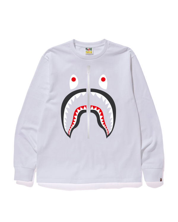 Camiseta Bape Shark Hombre Blancas | NWZIM-4980