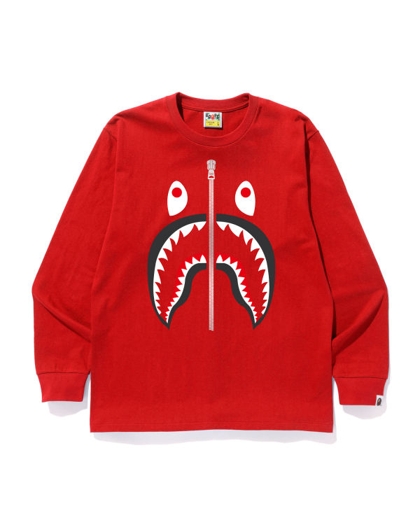 Camiseta Bape Shark Hombre Rojas Claro | MILUP-2169