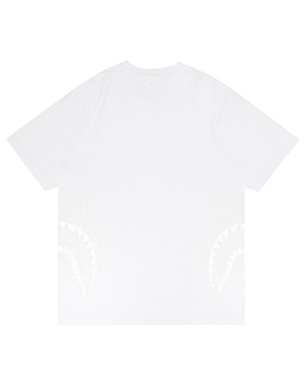 Camiseta Bape Side Shark Hombre Blancas | ZDRSN-3254