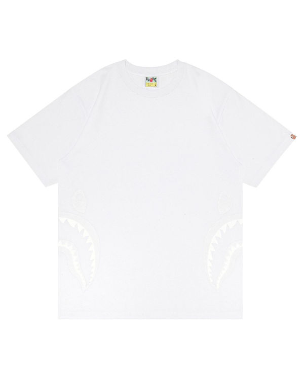 Camiseta Bape Side Shark Hombre Blancas | ZDRSN-3254