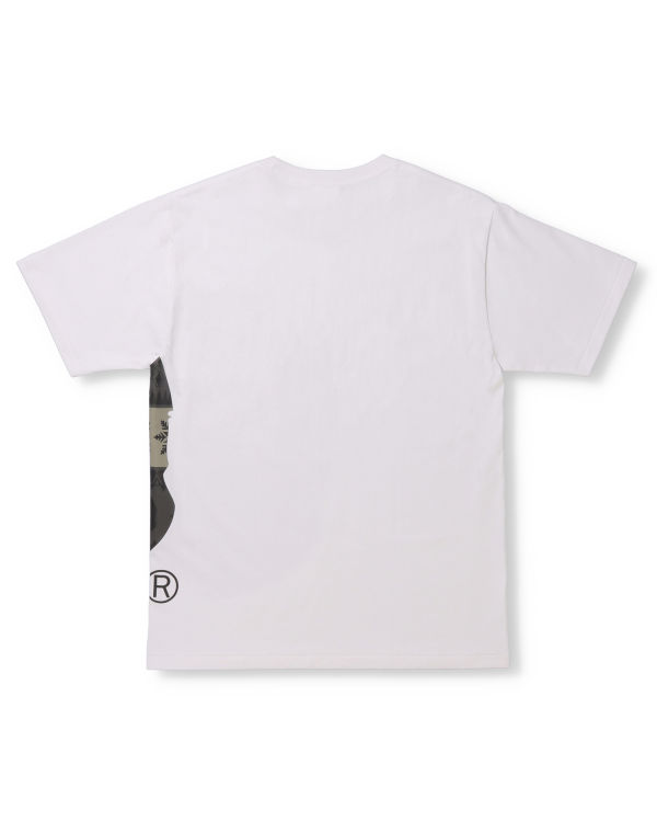 Camiseta Bape Snow Pattern Side Big Ape Head Hombre Blancas | AYOQL-6218