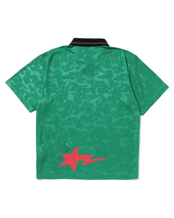 Camiseta Bape Soccer Game Relaxed Fit Polo Hombre Verde Claro | KDMSI-3564