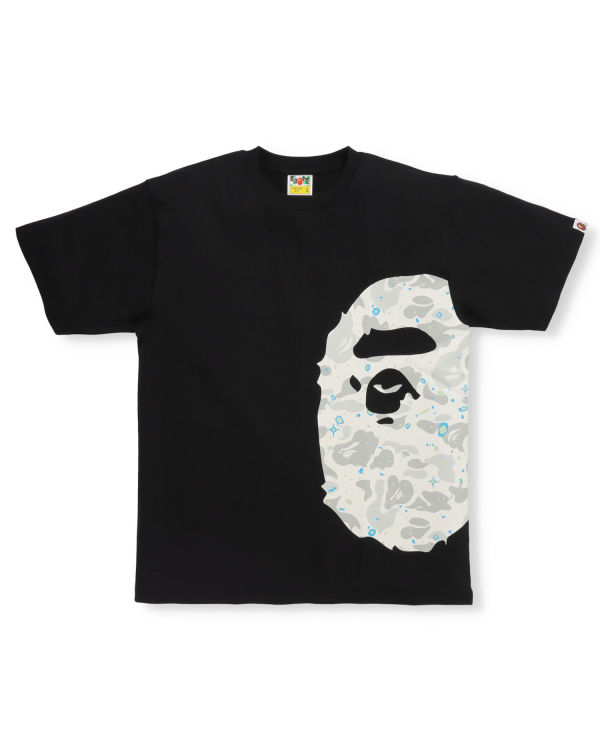 Camiseta Bape Space Camo Side Big Ape Head Hombre Negras | NPDAQ-2069