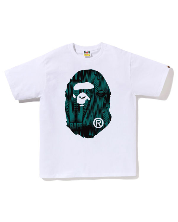 Camiseta Bape Speed Racer Big Ape Head Hombre Blancas | LCBAR-4875