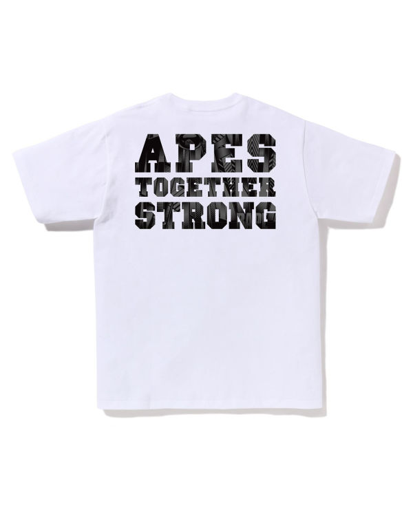 Camiseta Bape Speed Racer College ATS Hombre Blancas | ANBUL-5208