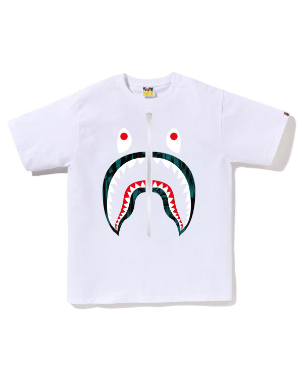 Camiseta Bape Speed Racer Shark Hombre Blancas | AJWZN-3914