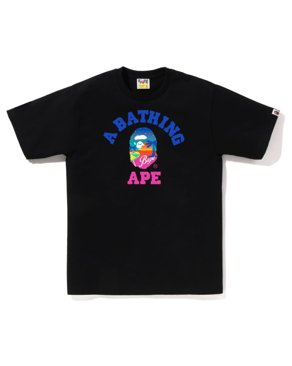 Camiseta Bape Sunset Beach Hombre Negras | UESYC-1057