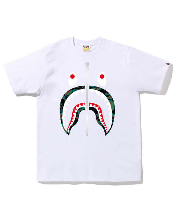 Camiseta Bape Thermography Shark Hombre Blancas | HZEPX-5064