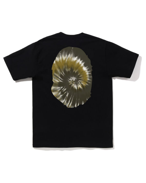 Camiseta Bape Tie-Dye Big Ape Head Hombre Negras | JMVZD-2186