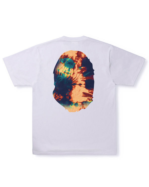 Camiseta Bape Tie Dye Big Ape Head Hombre Blancas | QDLOP-2364