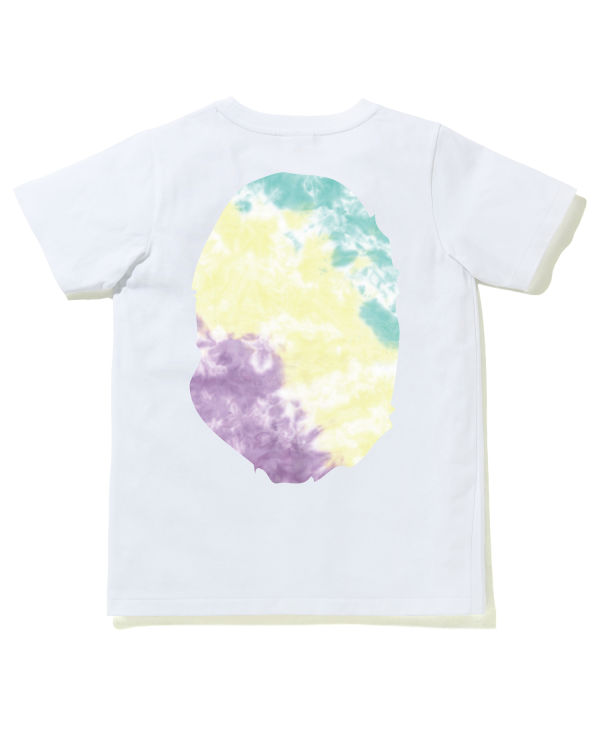 Camiseta Bape Tie-Dye Big Ape Head Mujer Blancas | OELAY-3125