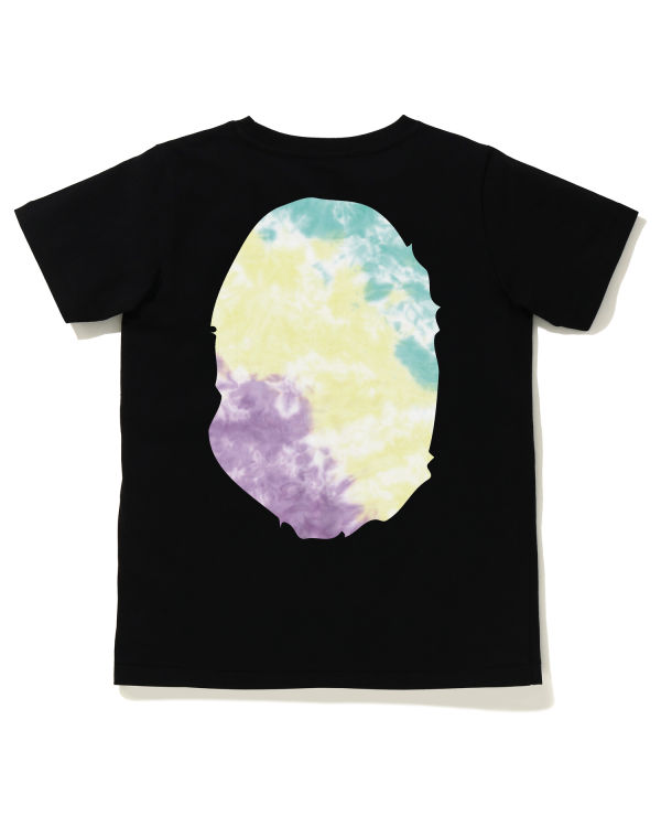 Camiseta Bape Tie-Dye Big Ape Head Mujer Negras | WIDTG-3874