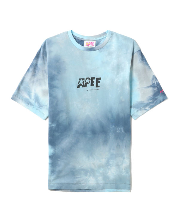 Camiseta Bape Tie-dye graphic slit Mujer Azules | MNTHC-1792