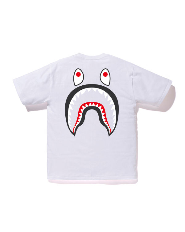 Camiseta Bape WGM Shark Hombre Blancas | RGJBH-5369