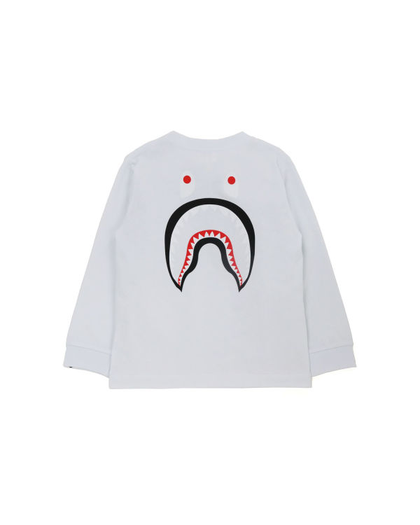 Camiseta Bape WGM Shark L/S Niños Blancas | WUAZX-2784