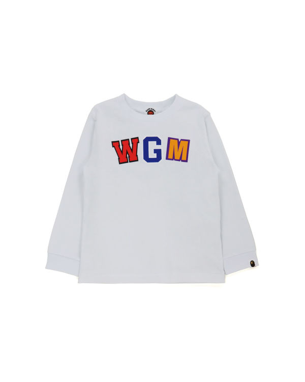 Camiseta Bape WGM Shark L/S Niños Blancas | WUAZX-2784