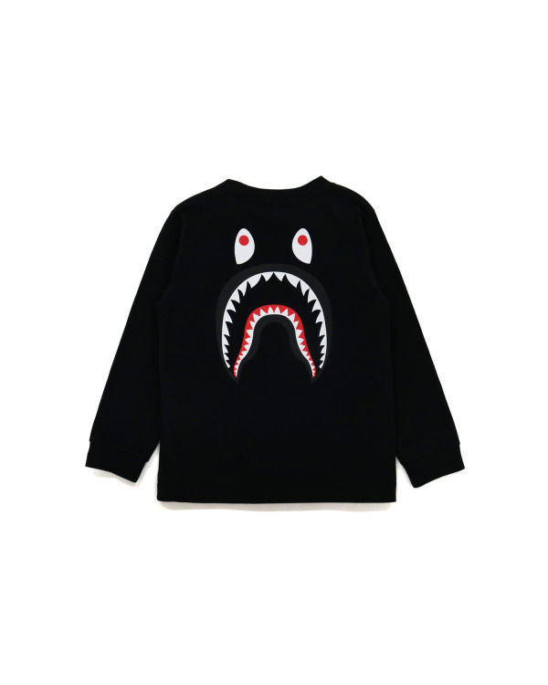 Camiseta Bape WGM Shark L/S Niños Negras | CVOTP-4851