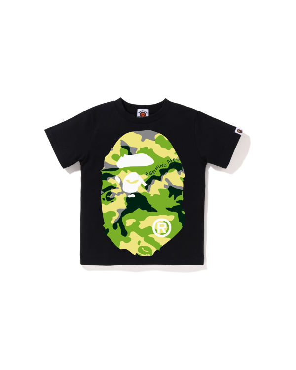 Camiseta Bape Woodland Camo Big Ape Head Niños Negras | YHZXS-9735