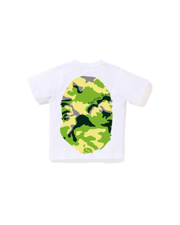 Camiseta Bape Woodland Camo Big Ape Head Niños Blancas | ZQAUF-8467